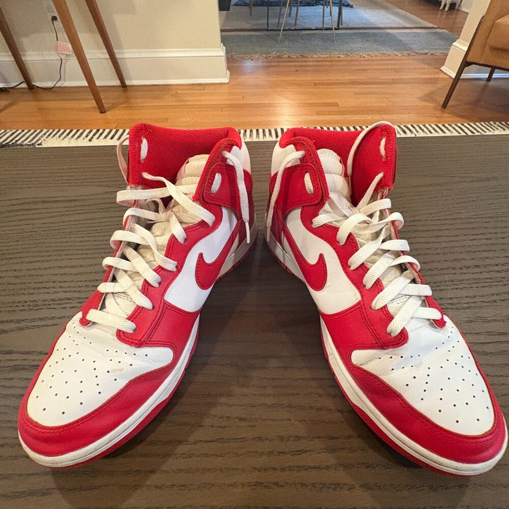 Nike Dunk High Championship White Red - Men's Size: 10.5